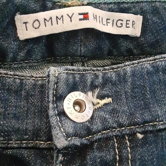 Tommy Hilfiger Jeans Womens 12 Blue 100% Cotton Denim Boot Cut Flap Pockets - Picture 3 of 9